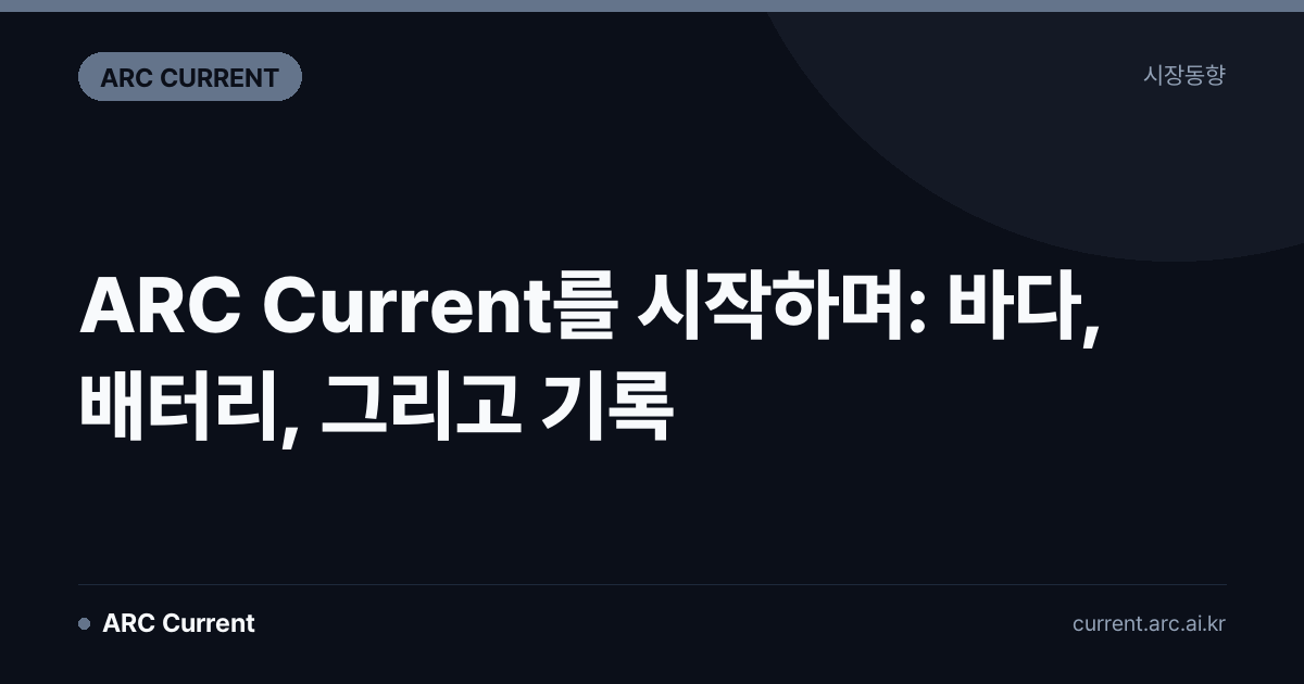 Introducing ARC Current: The Sea, Batteries, and a Record